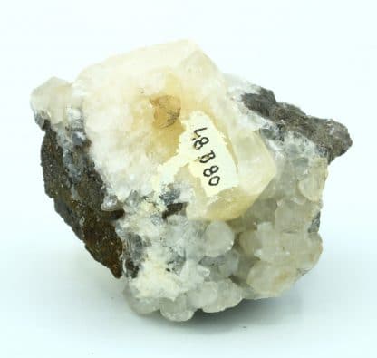 Calcite, dolomite, sphalérite, mine de Trèves, Gard.