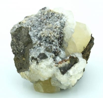 Calcite, dolomite, sphalérite, mine de Trèves, Gard.