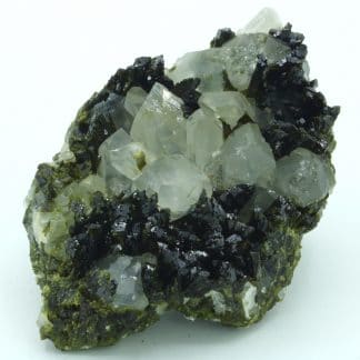 Épidote, quartz et albite, Ubaye, Alpes de Haute Provence.