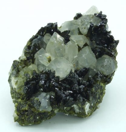 Épidote, quartz et albite, Ubaye, Alpes de Haute Provence.