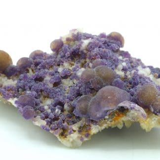 Fluorite bicolore sur quartz de Buxières-les-Mines, Allier (03).