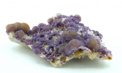 Fluorite bicolore sur quartz de Buxières-les-Mines, Allier (03).