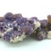 Fluorite bicolore sur quartz de Buxières-les-Mines, Allier (03).