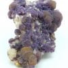 Fluorite bicolore sur quartz de Buxières-les-Mines, Allier (03).