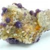 Fluorite bicolore sur quartz de Buxières-les-Mines, Allier (03).