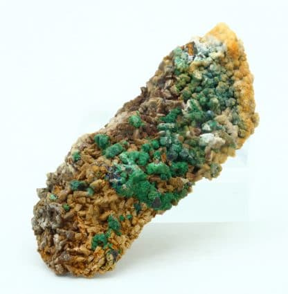 Tétraédrite, malachite sur dolomite, Usclas du Bosc, Loiras, Hérault.