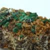 Tétraédrite, malachite sur dolomite, Usclas du Bosc, Loiras, Hérault.