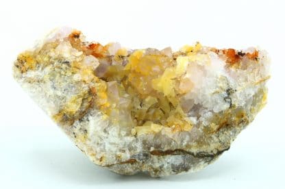 Quartz améthysé, calcite, l’Argentolle, Saône-et-Loire, Morvan.