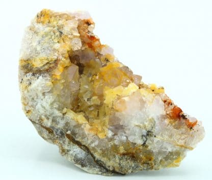 Quartz améthysé, calcite, l’Argentolle, Saône-et-Loire, Morvan.