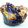 Azurite, goethite et malachite, mine du Moulinal, Rayssac, Tarn.