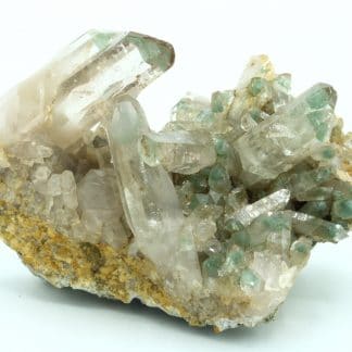 Cristaux de Quartz à inclusions de chlorite, secteur Oisans, Isère.