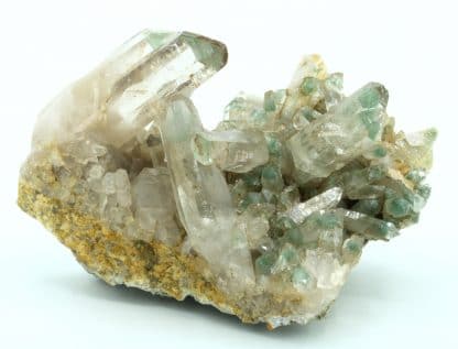 Cristaux de Quartz à inclusions de chlorite, secteur Oisans, Isère.