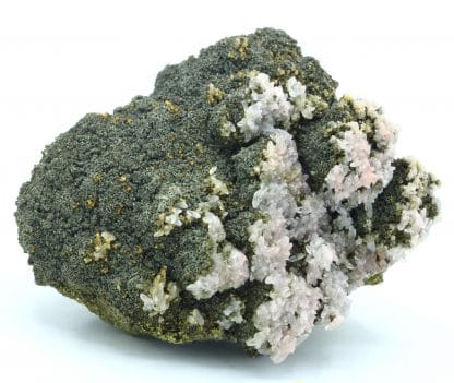 Calcite rose sur chalcopyrite, Laguépie, Tarn-et-Garonne.