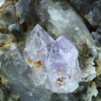 Quartz améthyste, Passage des cristaux, Massif du Beaufortain, Savoie.