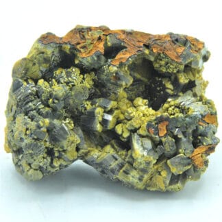 Pyromorphite verte et noire, Les Farges, Ussel, Corrèze, Limousin.