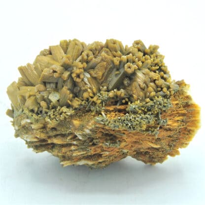 Pyromorphite double génération sur Barytine, Les Farges, Ussel, Corrèze.