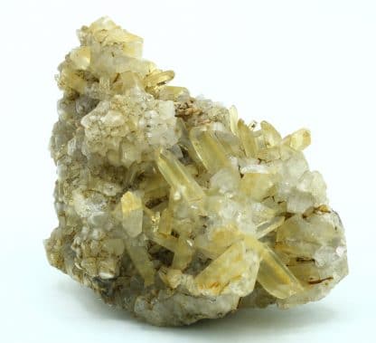 Calcite sur quartz, du Cumberland, Royaume-Uni, ex BMNH.