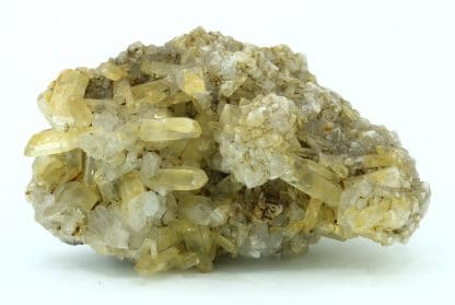 Calcite sur quartz, du Cumberland, Royaume-Uni, ex BMNH.