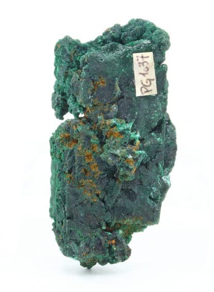 Cristal d'azurite pseudomorphosée en malachite, Maroc.