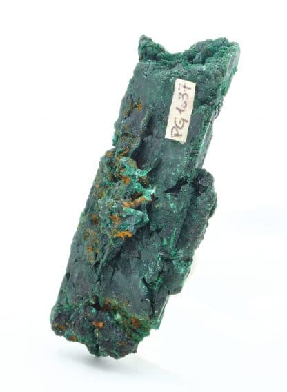 Cristal d'azurite pseudomorphosée en malachite, Maroc.