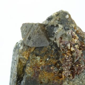 Anatase sur quartz et chlorite, massif de la Lauzière, Savoie.