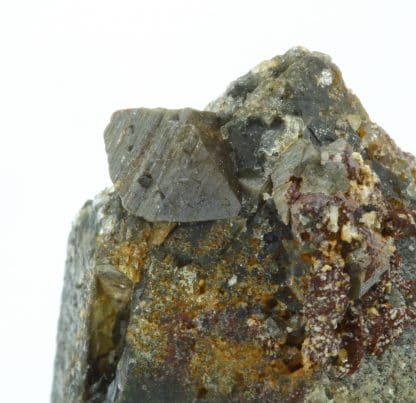 Anatase sur quartz et chlorite, massif de la Lauzière, Savoie.