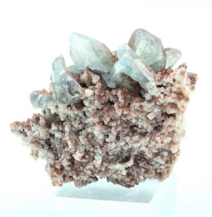 Baryte bleue sur dolomite, Frizington Mine, Cumbria, Royaume-Uni.