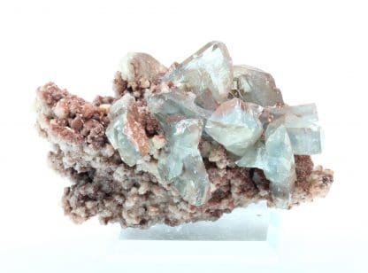 Baryte bleue sur dolomite, Frizington Mine, Cumbria, Royaume-Uni.