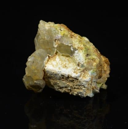 Galène, quartz et hydroxyapatite, L’Argentolle, Saône-et-Loire.