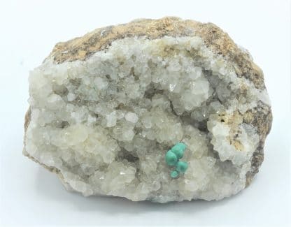 Malachite en boules, sur Quartz fumé, Bouque Payrol, Camarès, Aveyron.