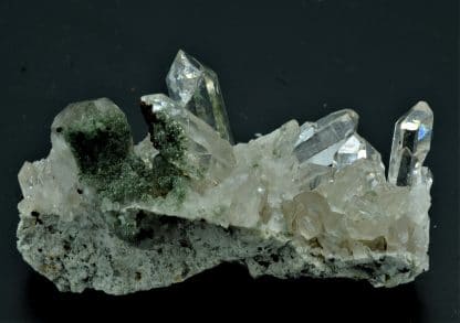 Quartz chloriteux et Sidérite, Grand Pic de la Lauzière, Savoie.