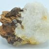 Sidérite sur Quartz, Mine de Pierre Rousse, Vizille, Isère.