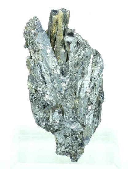 Stibine et quartz de la mine du Dahu à Lubilhac, Haute-Loire.