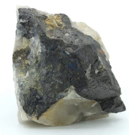 Wolframite et quartz, Puy-les-Vignes, Saint-Léonard-de-Noblat, Haute-Vienne.