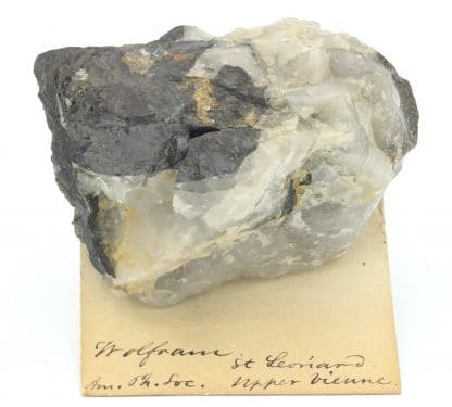 Wolframite et quartz, Puy-les-Vignes, Saint-Léonard-de-Noblat, Haute-Vienne.
