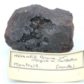 Hématite brune et oligiste en paillettes, Montreill, Moselle.