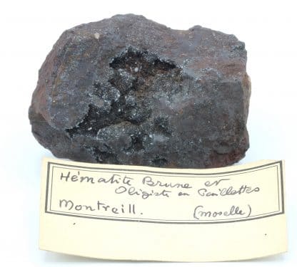 Hématite brune et oligiste en paillettes, Montreill, Moselle.