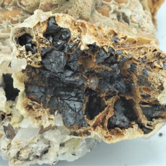 Sphalérite (blende) et pseudomorphose de Smithsonite, Vaulnaveys, Isère.
