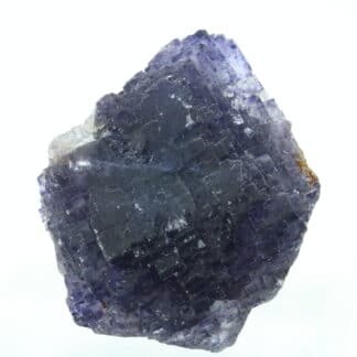 Cristal polysynthétique de fluorite violette, mine de Rancennes, Ardennes.