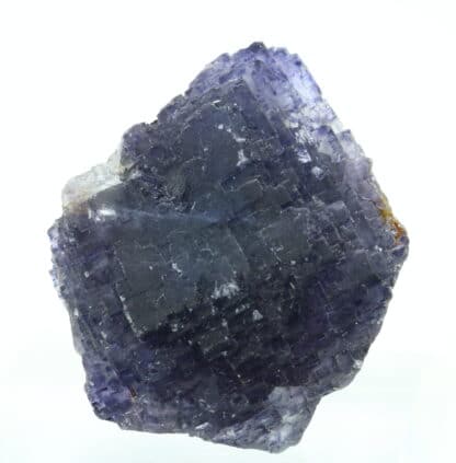 Cristal polysynthétique de fluorite violette, mine de Rancennes, Ardennes.