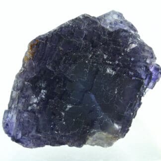 Cristal polysynthétique de fluorite violette, mine de Rancennes, Ardennes.
