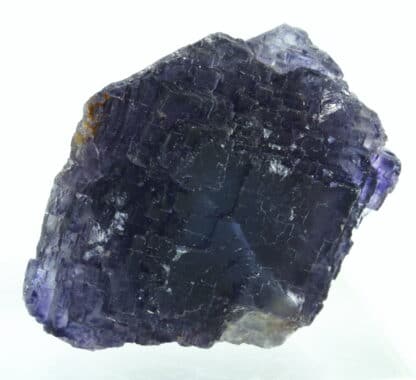 Cristal polysynthétique de fluorite violette, mine de Rancennes, Ardennes.