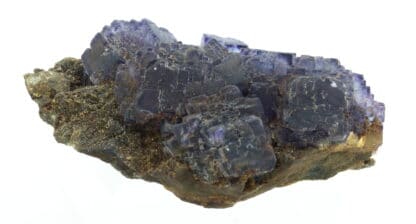 Fluorite polysynthétique violette, mine de Rancennes, Ardennes.