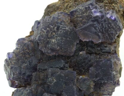 Fluorite polysynthétique violette, mine de Rancennes, Ardennes.