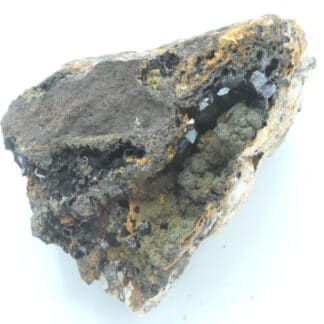 Cuprite sur goethite, Le Moulinal, Paulinet, Tarn.