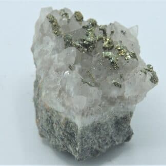 Chalcopyrite sur Quartz, Laguépie, Tarn-et-Garonne.