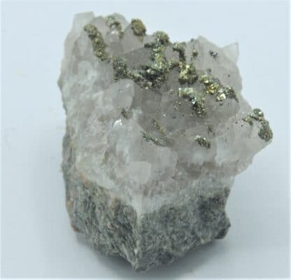 Chalcopyrite sur Quartz, Laguépie, Tarn-et-Garonne.