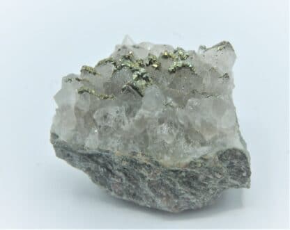 Chalcopyrite sur Quartz, Laguépie, Tarn-et-Garonne.