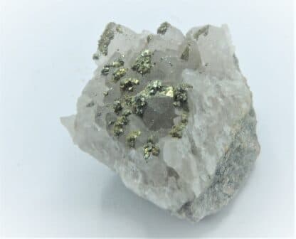 Chalcopyrite sur Quartz, Laguépie, Tarn-et-Garonne.