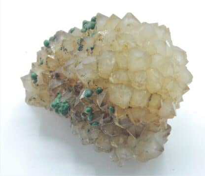 Malachite sur Quartz, Bouche Payrol, Brusque, Aveyron.